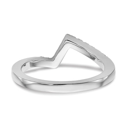 0.13ct. CZ Solid Real 14k White Gold Wedding Wedding Band Ring