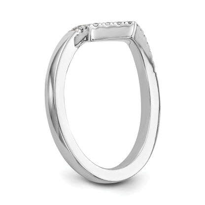0.13ct. CZ Solid Real 14k White Gold Wedding Wedding Band Ring