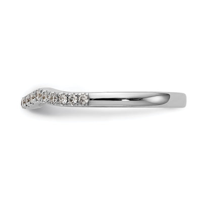 0.17ct. CZ Solid Real 14k White Gold Wedding Wedding Band Ring