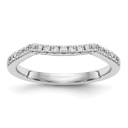 0.17ct. CZ Solid Real 14k White Gold Wedding Wedding Band Ring