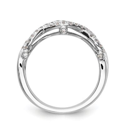0.23ct. CZ Solid Real 14k White Gold Wedding Wedding Band Ring