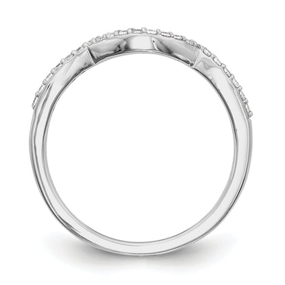 0.13ct. CZ Solid Real 14k White Gold Wedding Wedding Band Ring