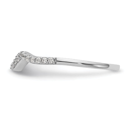0.13ct. CZ Solid Real 14k White Gold Wedding Wedding Band Ring