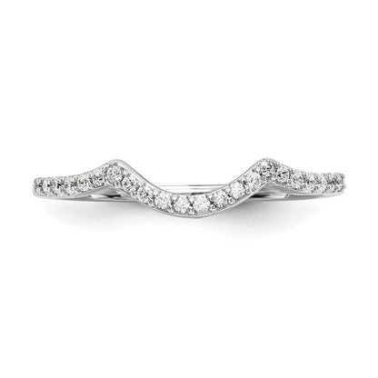 0.13ct. CZ Solid Real 14k White Gold Wedding Wedding Band Ring