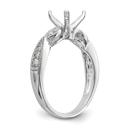 1.00ct. CZ Solid Real 14k White Gold Round Criss-Cross Engagement Ring