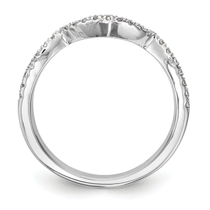 0.08ct. CZ Solid Real 14k White Gold Wedding Wedding Band Ring