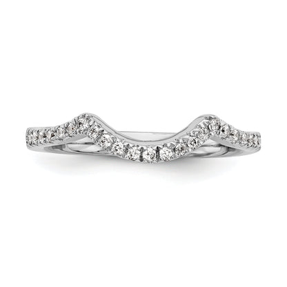 0.08ct. CZ Solid Real 14k White Gold Wedding Wedding Band Ring