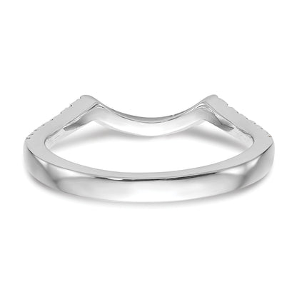 0.08ct. CZ Solid Real 14k White Gold Wedding Wedding Band Ring