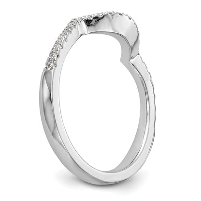 0.08ct. CZ Solid Real 14k White Gold Wedding Wedding Band Ring