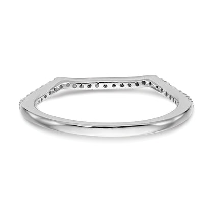 0.14ct. CZ Solid Real 14k White Gold Wedding Wedding Band Ring