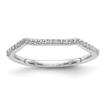 0.14ct. CZ Solid Real 14k White Gold Wedding Wedding Band Ring