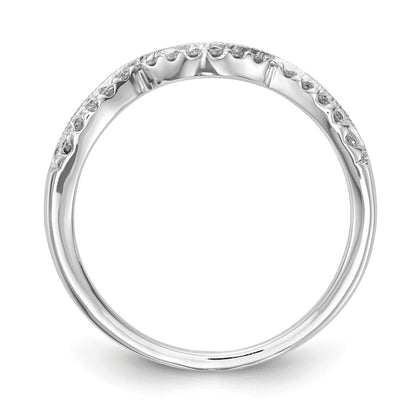 0.15ct. CZ Solid Real 14k White Gold Wedding Wedding Band Ring