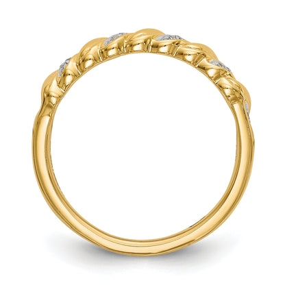 0.56ct. CZ Solid Real 14K Wedding Wedding Band Ring