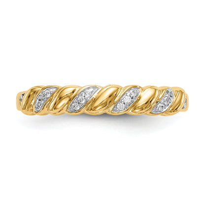0.56ct. CZ Solid Real 14K Wedding Wedding Band Ring