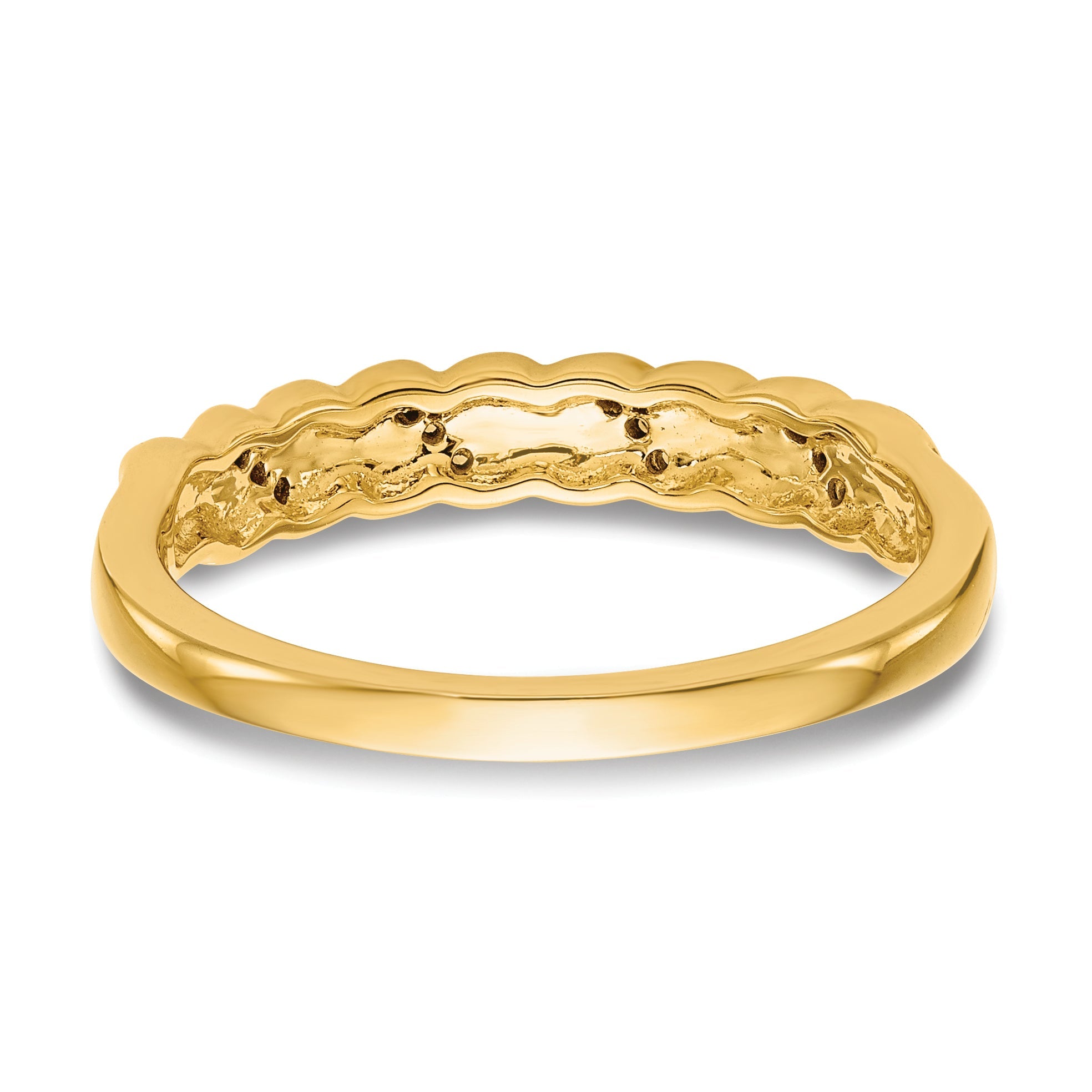 0.56ct. CZ Solid Real 14K Wedding Wedding Band Ring