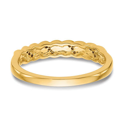0.56ct. CZ Solid Real 14K Wedding Wedding Band Ring