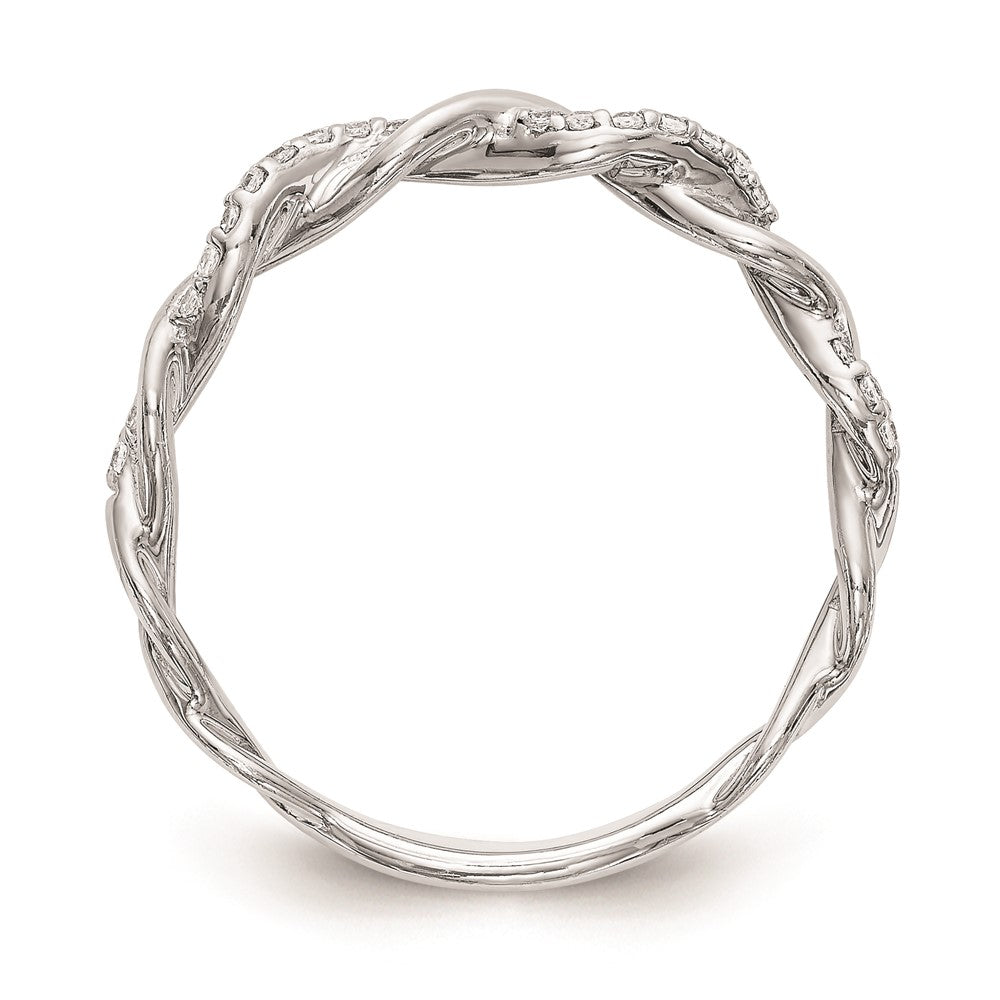 14K White Gold Real Diamond Wedding Band