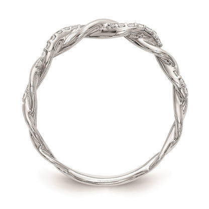 14K White Gold Real Diamond Wedding Band