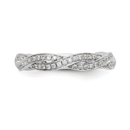 0.36ct. CZ Solid Real 14k White Gold Wedding Wedding Band Ring