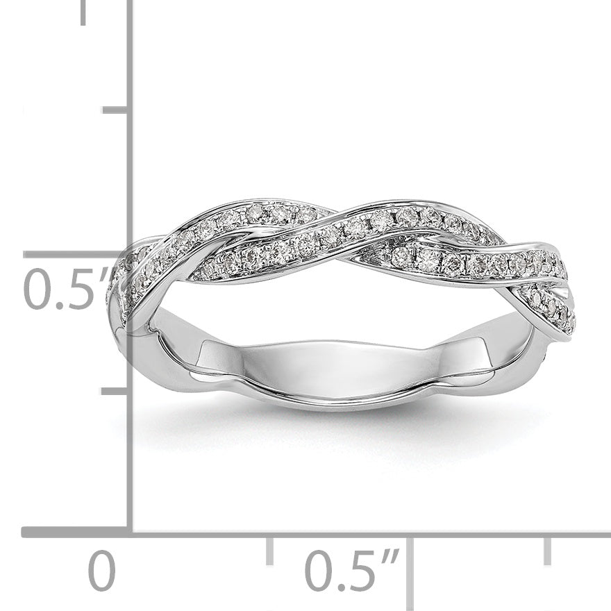 0.36ct. CZ Solid Real 14k White Gold Wedding Wedding Band Ring