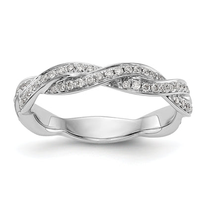 0.36ct. CZ Solid Real 14k White Gold Wedding Wedding Band Ring