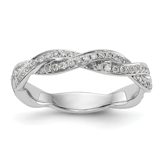 0.36ct. CZ Solid Real 14k White Gold Wedding Wedding Band Ring