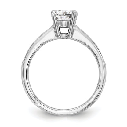 0.20ct. CZ Solid Real 14K White Gold Engagement Ring