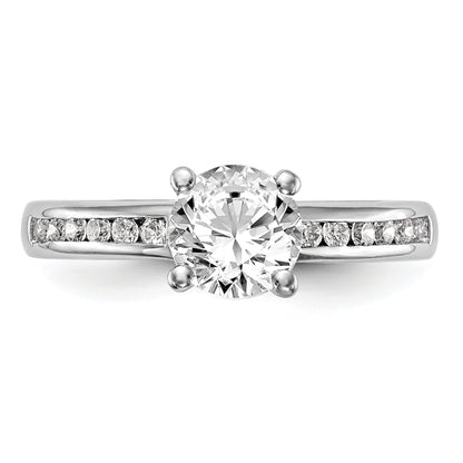 0.75ct. CZ Solid Real 14K White Gold Engagement Ring