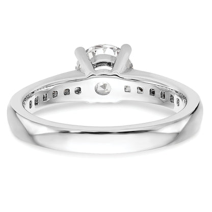 0.75ct. CZ Solid Real 14K White Gold Engagement Ring