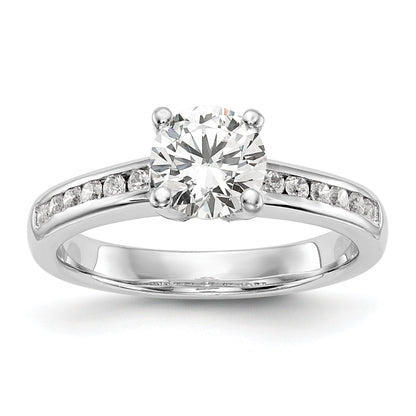 0.75ct. CZ Solid Real 14K White Gold Engagement Ring