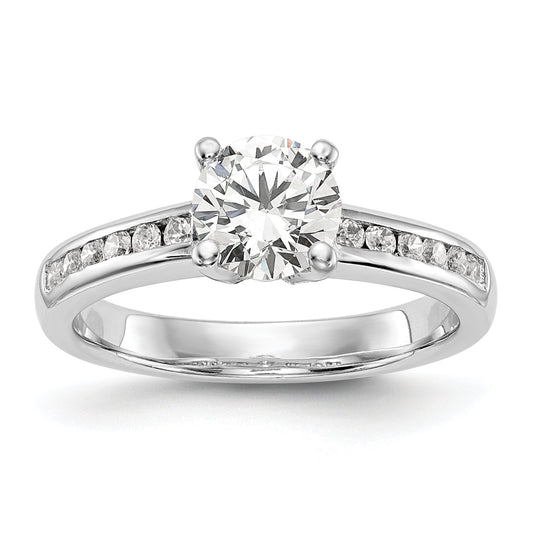 0.75ct. CZ Solid Real 14K White Gold Engagement Ring