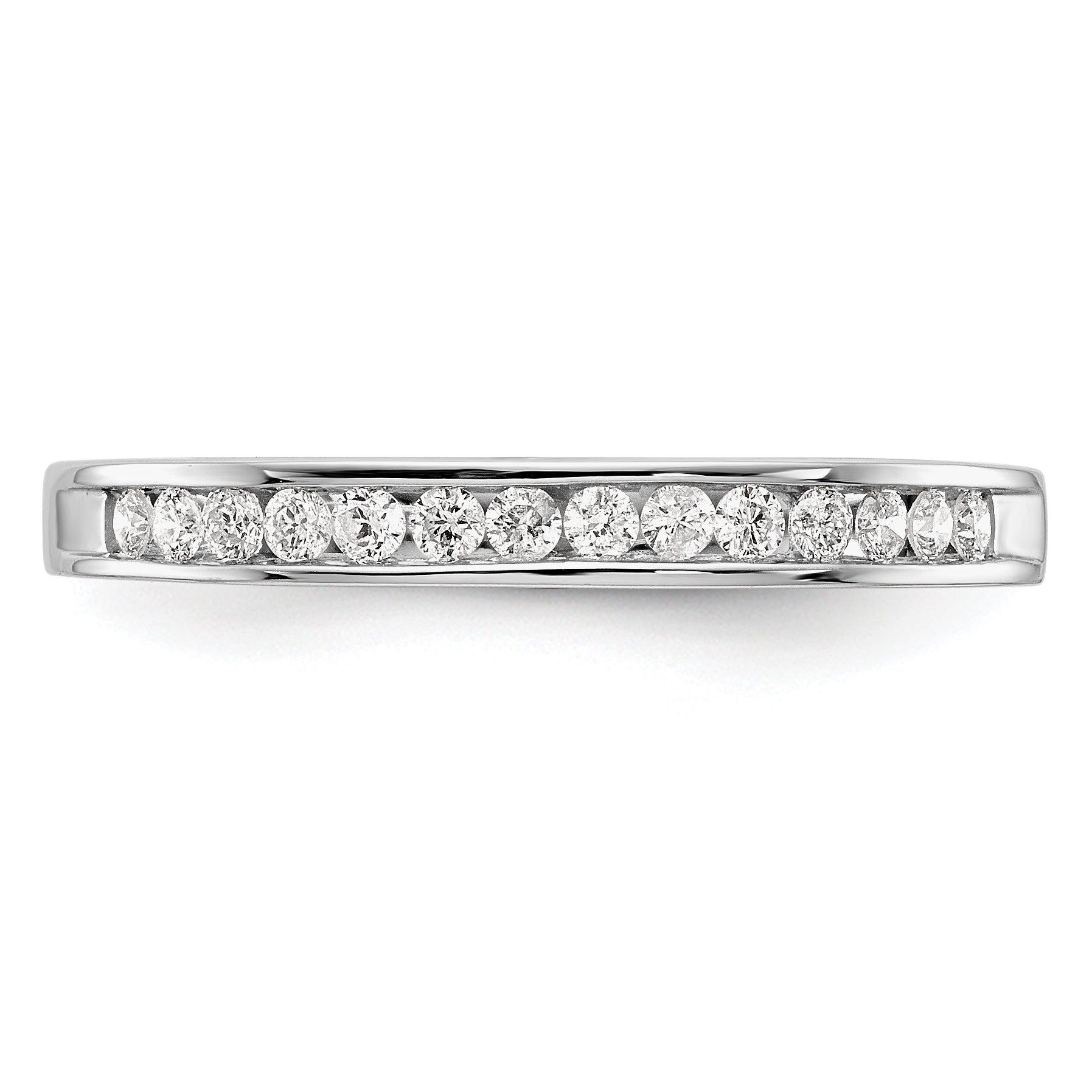 0.20ct. CZ Solid Real 14k White Gold Wedding Wedding Band Ring