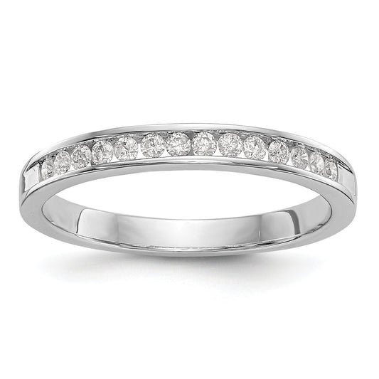 0.20ct. CZ Solid Real 14k White Gold Wedding Wedding Band Ring