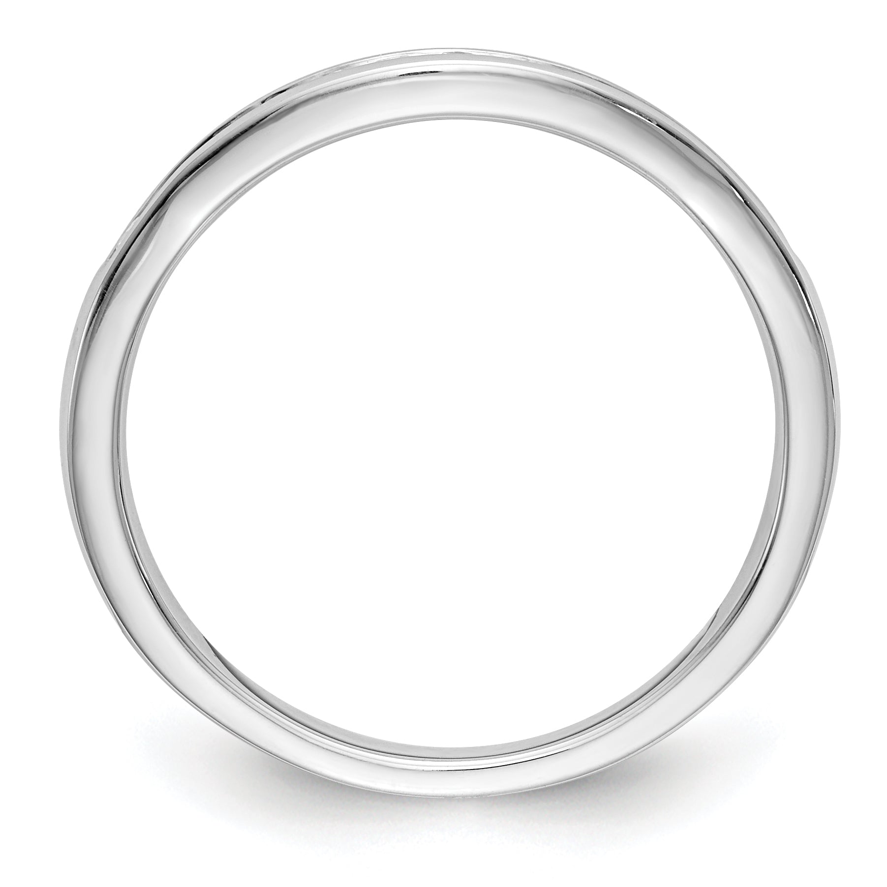 0.25ct. CZ Solid Real 14k White Gold Wedding Wedding Band Ring