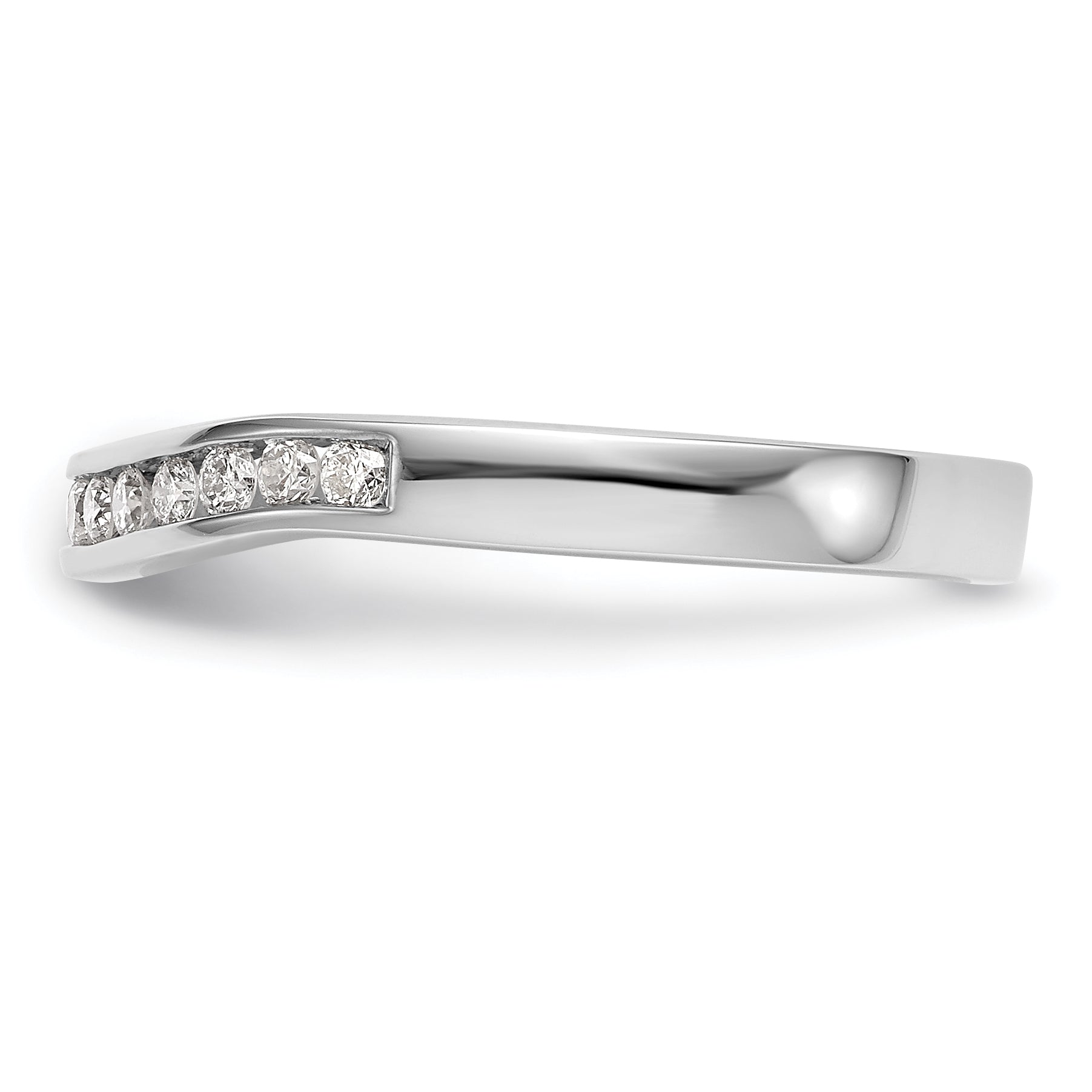 0.25ct. CZ Solid Real 14k White Gold Wedding Wedding Band Ring