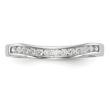 0.25ct. CZ Solid Real 14k White Gold Wedding Wedding Band Ring