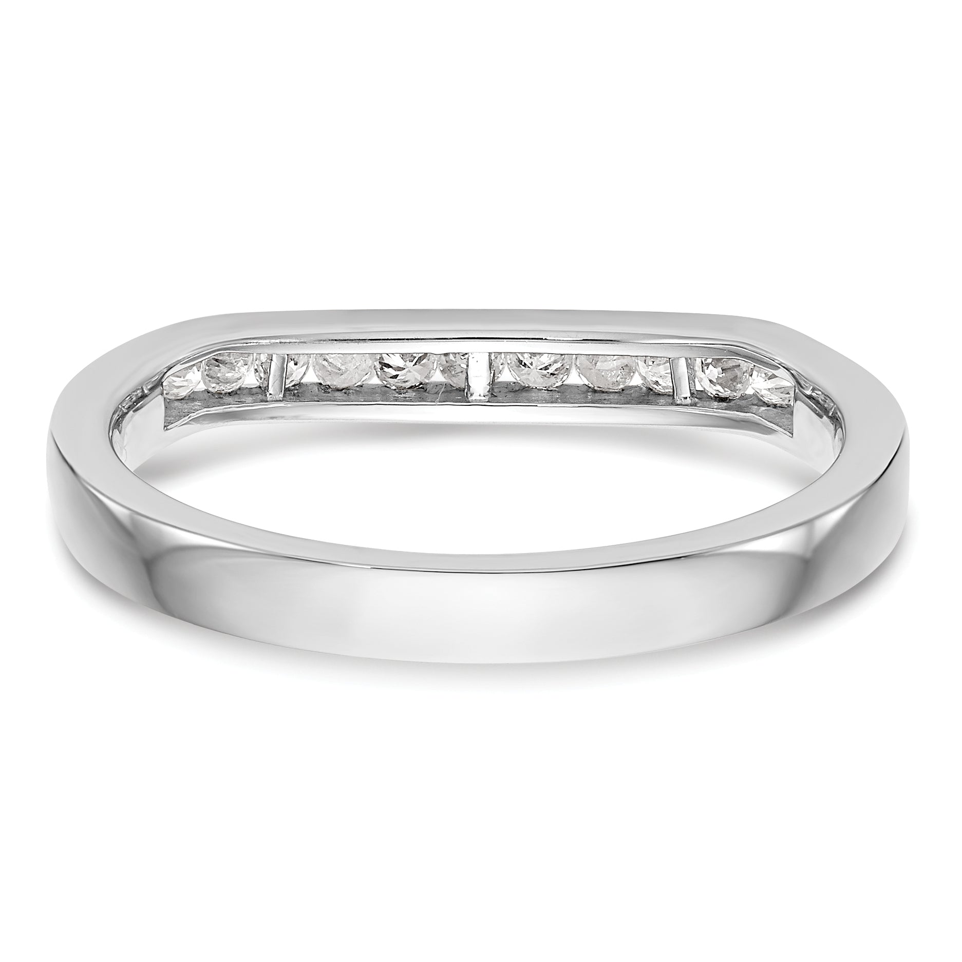 0.25ct. CZ Solid Real 14k White Gold Wedding Wedding Band Ring