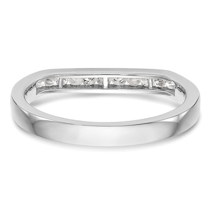 0.25ct. CZ Solid Real 14k White Gold Wedding Wedding Band Ring
