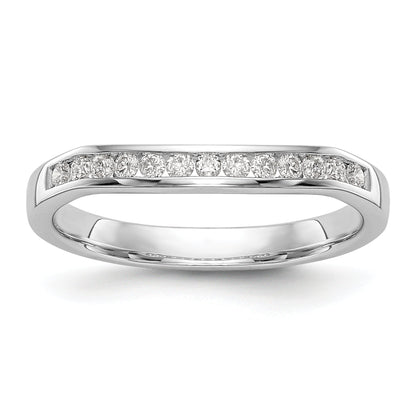 0.25ct. CZ Solid Real 14k White Gold Wedding Wedding Band Ring