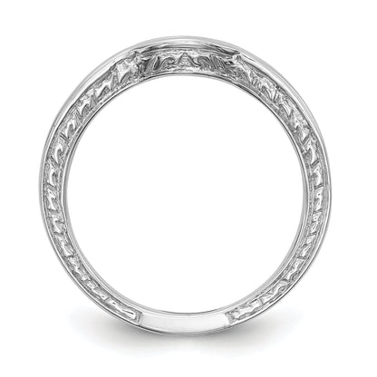 0.34ct. CZ Solid Real 14k White Gold Wedding Wedding Band Ring