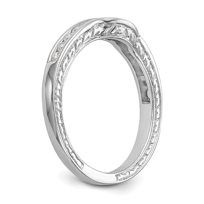 0.34ct. CZ Solid Real 14k White Gold Wedding Wedding Band Ring
