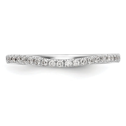 0.09ct. CZ Solid Real 14k White Gold Wedding Wedding Band Ring