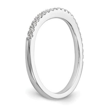 0.09ct. CZ Solid Real 14k White Gold Wedding Wedding Band Ring