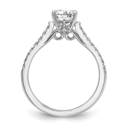 0.75ct. CZ Solid Real 14K White Gold Engagement Ring