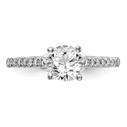 1.00ct. CZ Solid Real 14K White Gold Engagement Ring