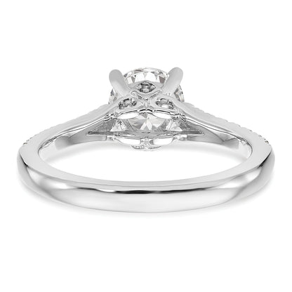 1.00ct. CZ Solid Real 14K White Gold Engagement Ring