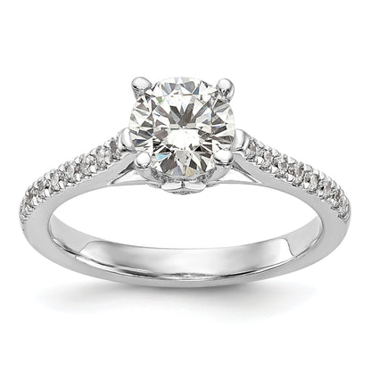 1.00ct. CZ Solid Real 14K White Gold Engagement Ring