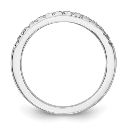 0.18ct. CZ Solid Real 14k White Gold Wedding Wedding Band Ring