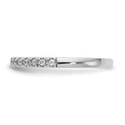 0.18ct. CZ Solid Real 14k White Gold Wedding Wedding Band Ring
