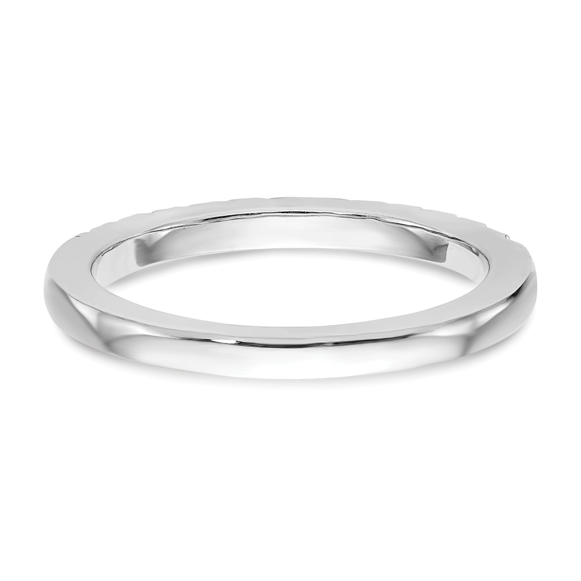 0.23ct. CZ Solid Real 14k White Gold Wedding Wedding Band Ring